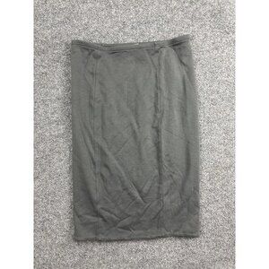 Indigenous Skirt Womens XS Gray Organic Cotton Knit Pencil Knee Length Casual